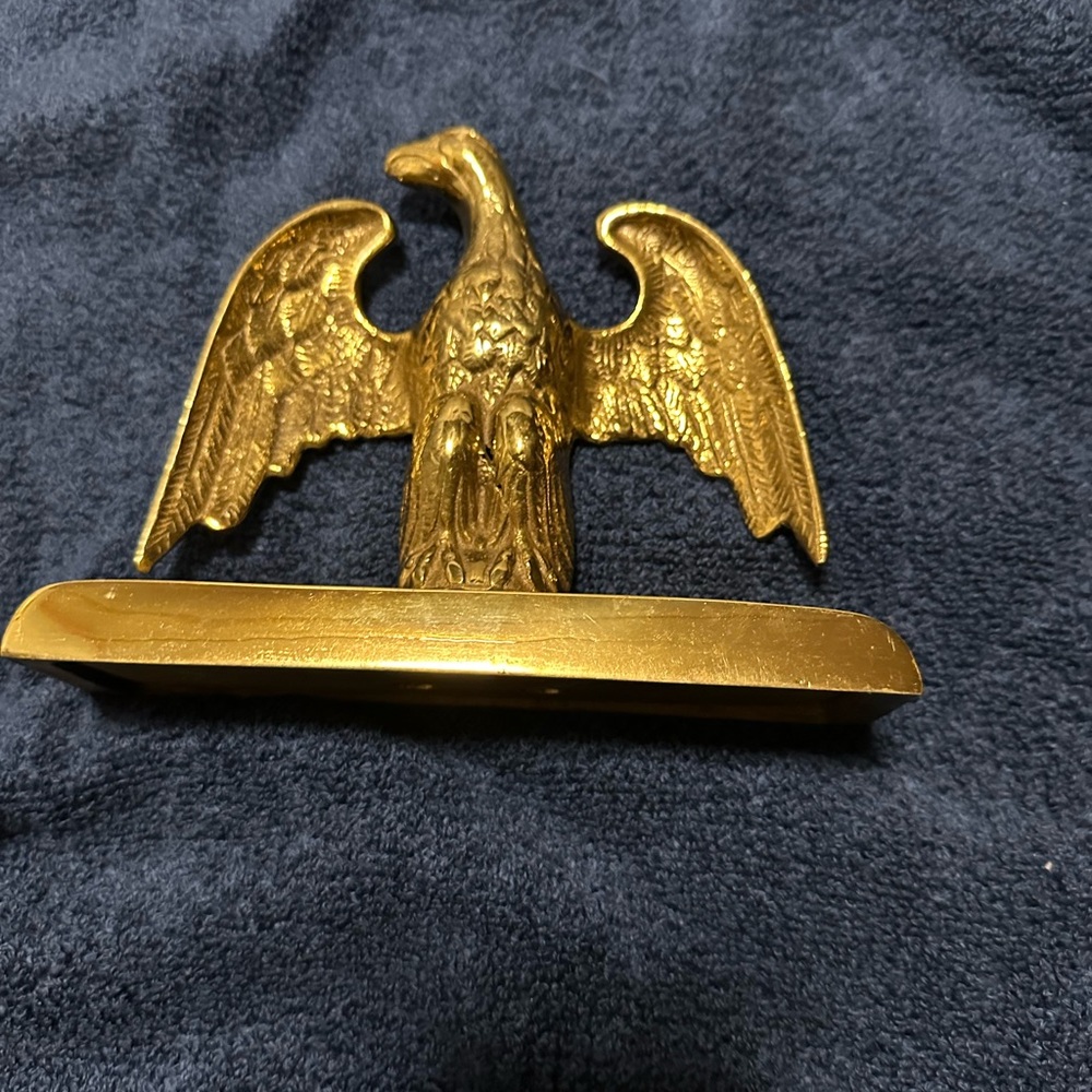 Vintage Solid Brass Nati Germany Eagle Sculpture